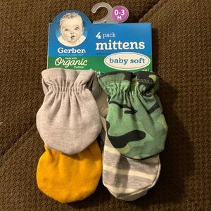 Gerber Organic Cotton Mittens 4-pack